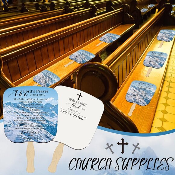 Church Fans Christian Gift Handheld Bible Verse Bulk for Easter Holy Week - Picture 7 of 7